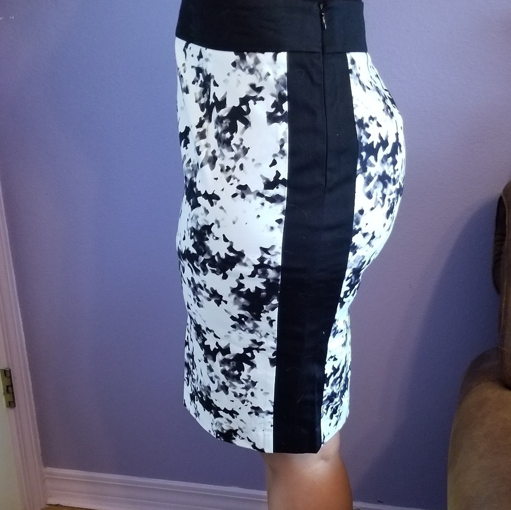 Black and White Print Skirt